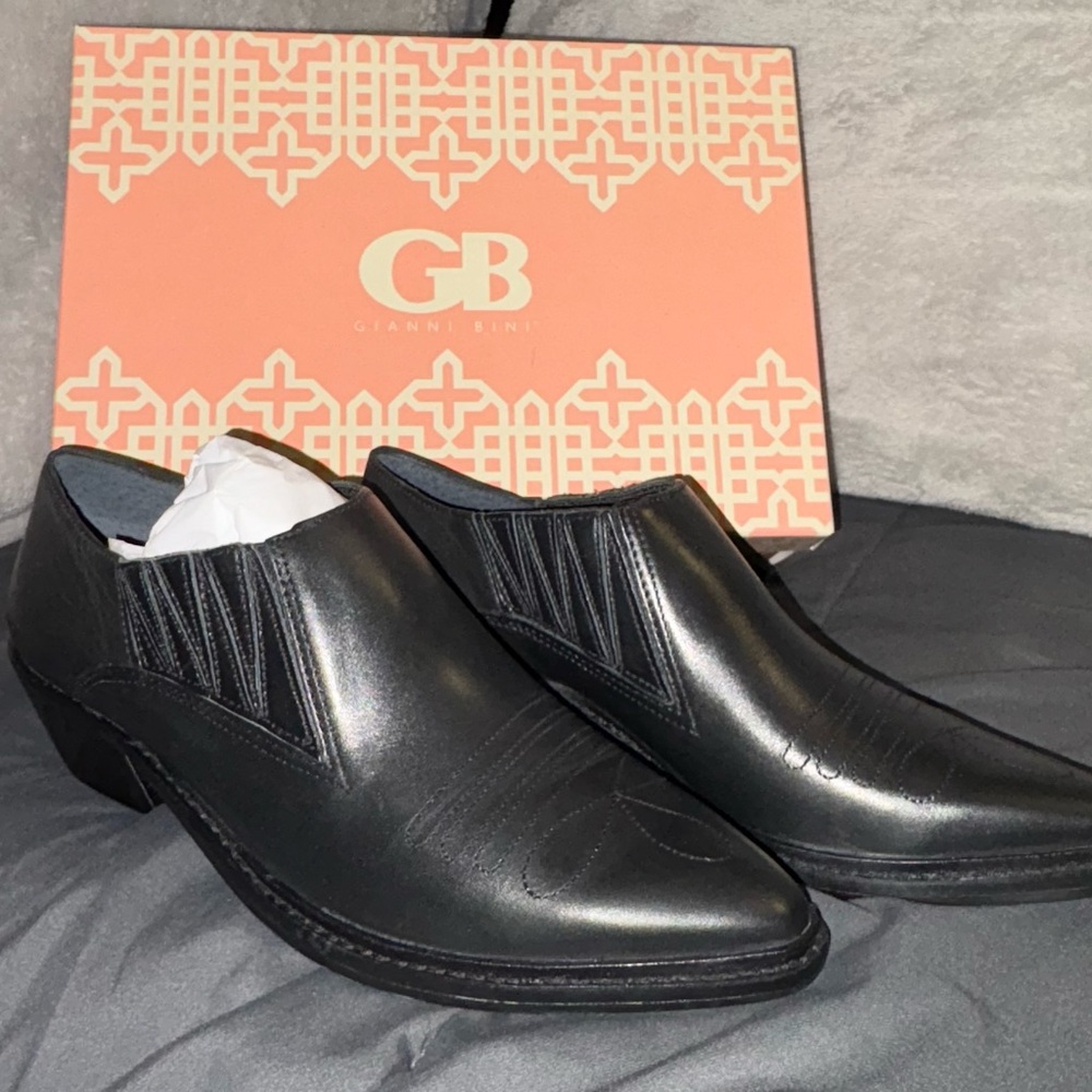 Gianni Bini Black Cowboy Western Boots